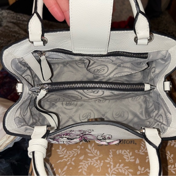 Brighton “Sakura” 3D Masterpiece Cherry Blossom Flowers Handbag White - Picture 8 of 12